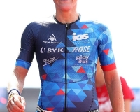 KLAGENFURT, AUSTRIA - JULY 01:  Mareen Hufe of Germany celebrates winning IRONMAN Austria-Karnten on July 1, 2018 in Klagenfurt, Austria.  (Photo by Bryn Lennon/Getty Images for IRONMAN)