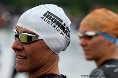 KLAGENFURT, AUSTRIA - JULY 01:  Athletes ahead of Ironman Austria-Karntenon July 1, 2018 in Klagenfurt, Austria. (Photo by Nigel Roddis/Getty Images for IRONMAN)